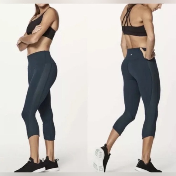 Lululemon Womens Ready Set Go Crop 21" Submarine - Picture 2 of 7